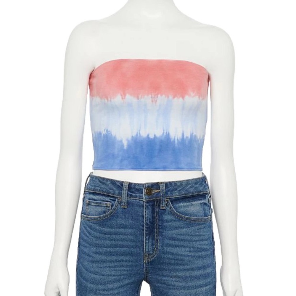 SO-Bandeau Tube Top-Juniors/Girls Size: Small-Color: Blue/Multi-NEW!!